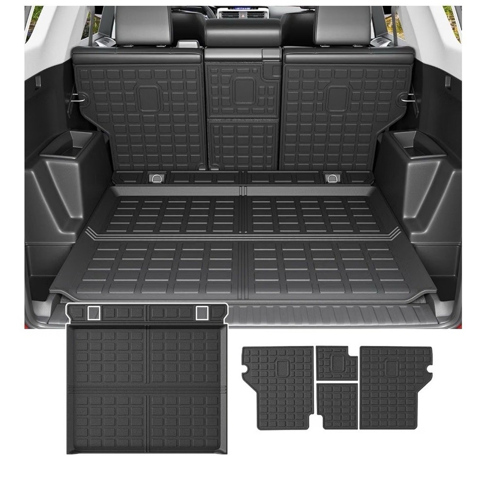 Cargo Mat Set Compatible 2010-2024 Toyota 4Runner 5 Seat Back Seat Protector TPE